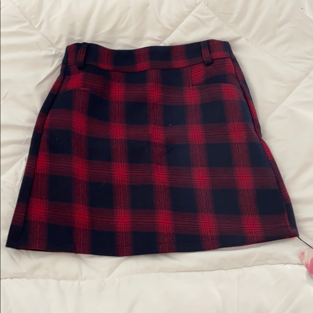 Navy and red skirt